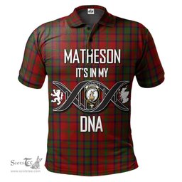 Scottish Matheson Dress Clan It's In My DNA - DNA In Me Crest Tartan Polo Shirt Scottish Plaid Tartan Plaid - ScotsTee - scotstee.com