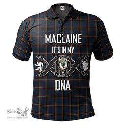 Scottish MacLaine of Lochbuie Hunting Clan It's In My DNA - DNA In Me Crest Tartan Polo Shirt Scottish Plaid Tartan Plaid - ScotsTee - scotstee.com