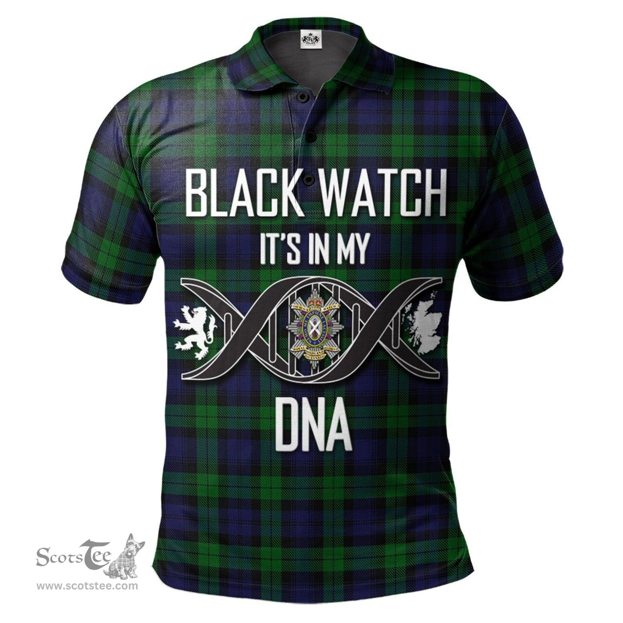 Scottish Black Watch of Canada Clan It's In My DNA - DNA In Me Crest Tartan Polo Shirt Scottish Plaid Tartan Plaid - ScotsTee - scotstee.com