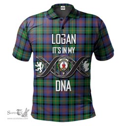 Scottish Logan Ancient Clan It's In My DNA - DNA In Me Crest Tartan Polo Shirt Scottish Plaid Tartan Plaid - ScotsTee - scotstee.com