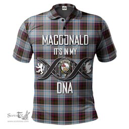 Scottish MacDonald Dress Ancient Clan It's In My DNA - DNA In Me Crest Tartan Polo Shirt Scottish Plaid Tartan Plaid - ScotsTee - scotstee.com