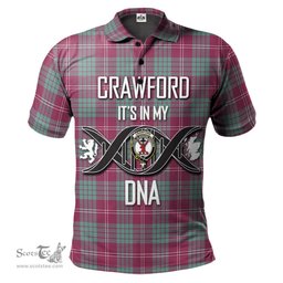 Scottish Crawford Ancient Clan It's In My DNA - DNA In Me Crest Tartan Polo Shirt Scottish Plaid Tartan Plaid - ScotsTee - scotstee.com