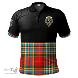 Scottish Chattan Clan Half Of Tartan Crest Tartan Polo Shirt Scottish Plaid Tartan Plaid - ScotsTee - scotstee.com