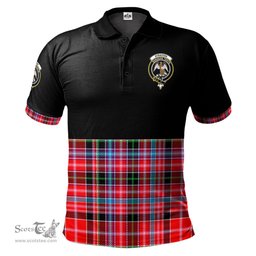 Scottish Straiton Clan Half Of Tartan Crest Tartan Polo Shirt Scottish Plaid Tartan Plaid - ScotsTee - scotstee.com