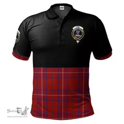 Scottish Rose Clan Half Of Tartan Crest Tartan Polo Shirt Scottish Plaid Tartan Plaid - ScotsTee - scotstee.com