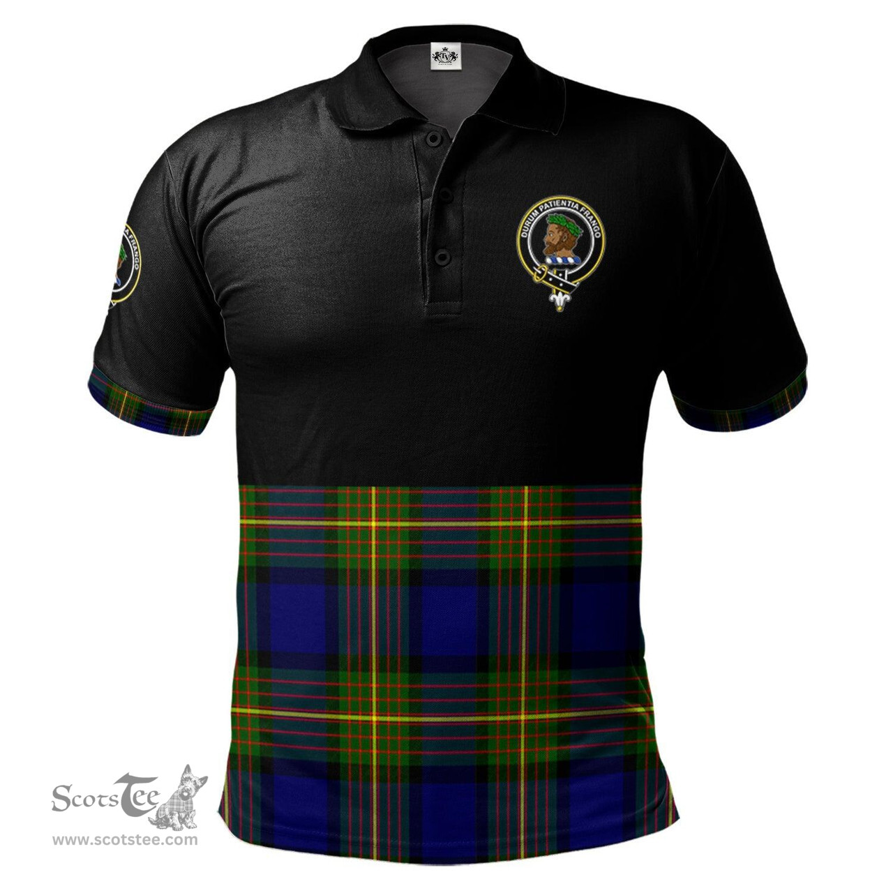 Scottish Moore Clan Half Of Tartan Crest Tartan Polo Shirt Scottish Plaid Tartan Plaid - ScotsTee - scotstee.com