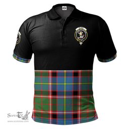 Scottish Glass Clan Half Of Tartan Crest Tartan Polo Shirt Scottish Plaid Tartan Plaid - ScotsTee - scotstee.com