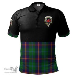 Scottish Young Clan Half Of Tartan Crest Tartan Polo Shirt Scottish Plaid Tartan Plaid - ScotsTee - scotstee.com