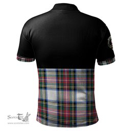 Scottish Dennistoun Clan Half Of Tartan Crest Tartan Polo Shirt Scottish Plaid Tartan Plaid - ScotsTee - scotstee.com