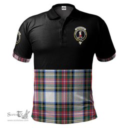 Scottish Dennistoun Clan Half Of Tartan Crest Tartan Polo Shirt Scottish Plaid Tartan Plaid - ScotsTee - scotstee.com
