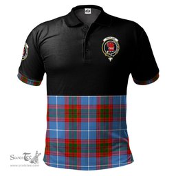 Scottish Pentland Clan Half Of Tartan Crest Tartan Polo Shirt Scottish Plaid Tartan Plaid - ScotsTee - scotstee.com