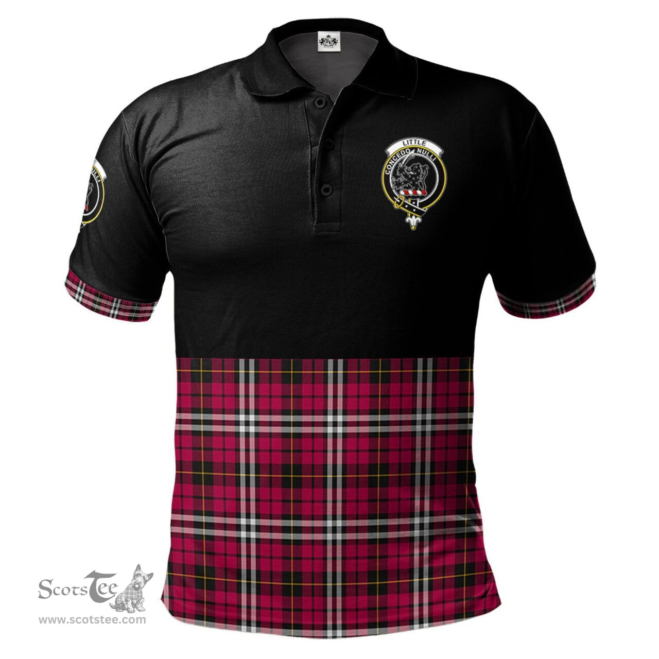 Scottish Little Clan Half Of Tartan Crest Tartan Polo Shirt Scottish Plaid Tartan Plaid - ScotsTee - scotstee.com