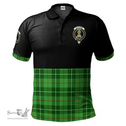 Scottish Galloway Clan Half Of Tartan Crest Tartan Polo Shirt Scottish Plaid Tartan Plaid - ScotsTee - scotstee.com