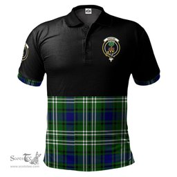 Scottish Swinton Clan Half Of Tartan Crest Tartan Polo Shirt Scottish Plaid Tartan Plaid - ScotsTee - scotstee.com