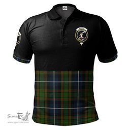 Scottish MacRae Hunting Clan Half Of Tartan Crest Tartan Polo Shirt Scottish Plaid Tartan Plaid - ScotsTee - scotstee.com