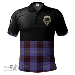Scottish Rutherford Clan Half Of Tartan Crest Tartan Polo Shirt Scottish Plaid Tartan Plaid - ScotsTee - scotstee.com