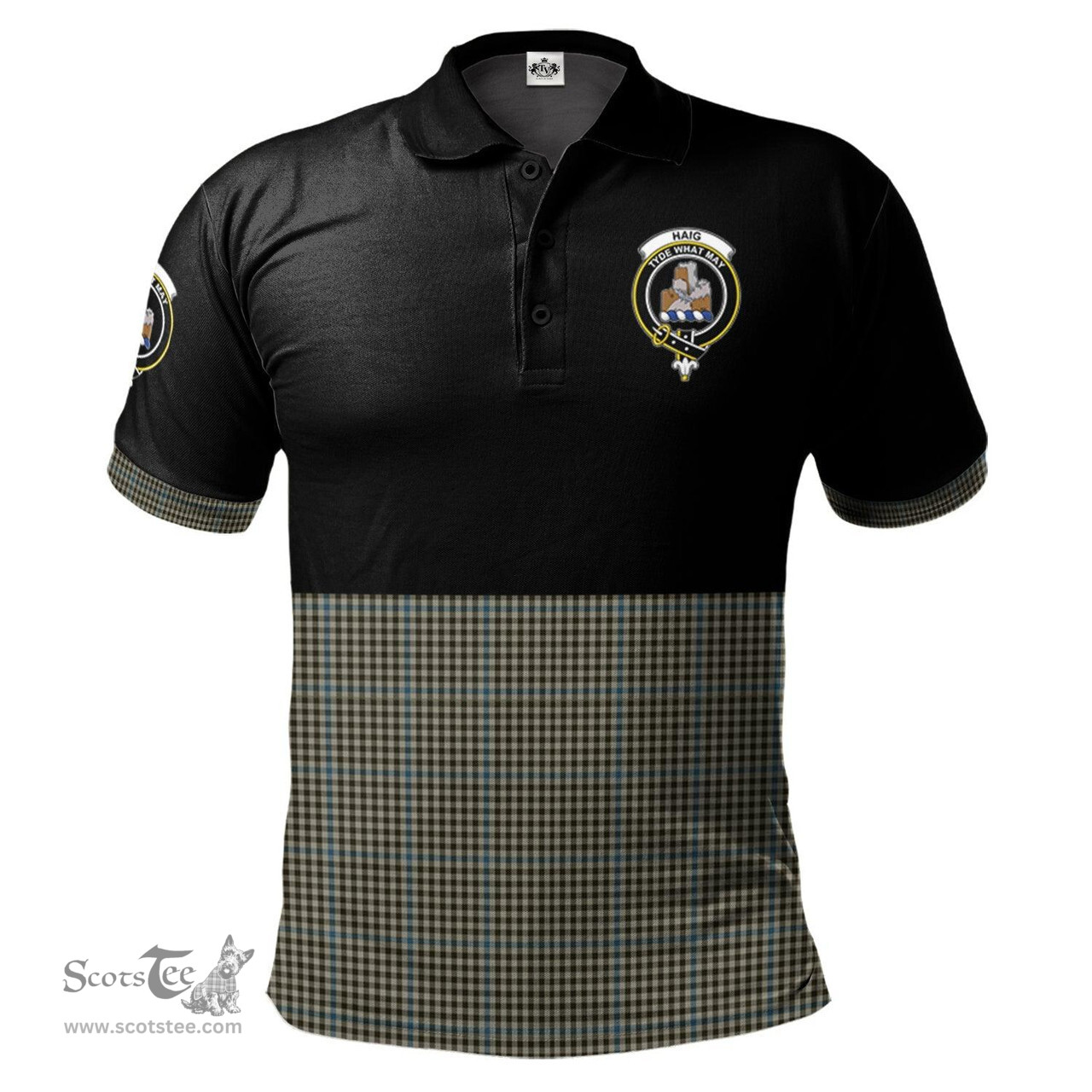 Scottish Haig Clan Half Of Tartan Crest Tartan Polo Shirt Scottish Plaid Tartan Plaid - ScotsTee - scotstee.com