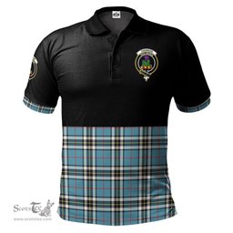 Scottish Thomson Clan Half Of Tartan Crest Tartan Polo Shirt Scottish Plaid Tartan Plaid - ScotsTee - scotstee.com