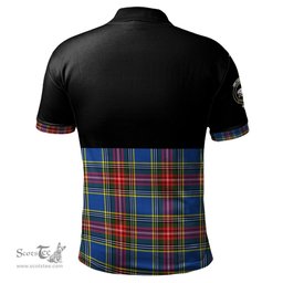 Scottish Bethune Clan Half Of Tartan Crest Tartan Polo Shirt Scottish Plaid Tartan Plaid - ScotsTee - scotstee.com