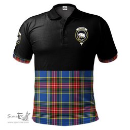 Scottish Bethune Clan Half Of Tartan Crest Tartan Polo Shirt Scottish Plaid Tartan Plaid - ScotsTee - scotstee.com