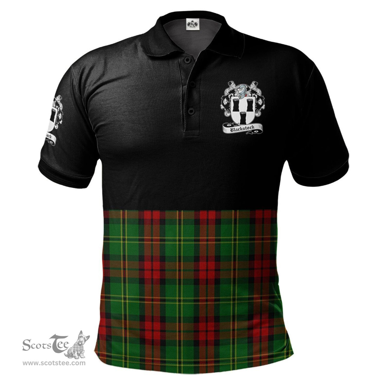 Scottish Blackstock Hunting Clan Half Of Tartan Crest Tartan Polo Shirt Scottish Plaid Tartan Plaid - ScotsTee - scotstee.com