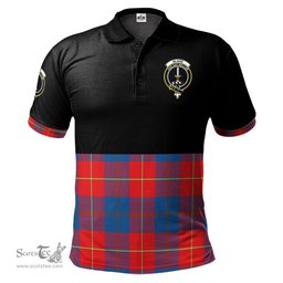 Scottish Blane Clan Half Of Tartan Crest Tartan Polo Shirt Scottish Plaid Tartan Plaid - ScotsTee - scotstee.com