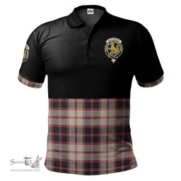Scottish MacPherson Hunting Ancient Clan Half Of Tartan Crest Tartan Polo Shirt Scottish Plaid Tartan Plaid - ScotsTee - scotstee.com