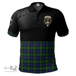 Scottish Gordon Clan Half Of Tartan Crest Tartan Polo Shirt Scottish Plaid Tartan Plaid - ScotsTee - scotstee.com