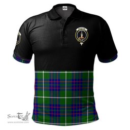 Scottish MacIntyre Hunting Modern Clan Half Of Tartan Crest Tartan Polo Shirt Scottish Plaid Tartan Plaid - ScotsTee - scotstee.com