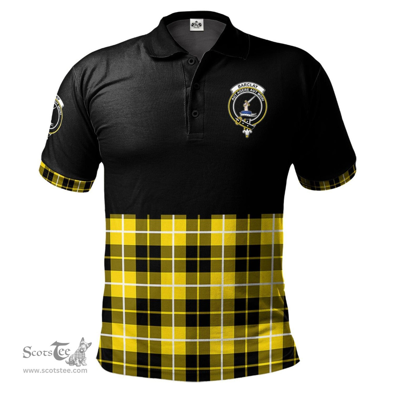 Scottish Barclay Dress Modern Clan Half Of Tartan Crest Tartan Polo Shirt Scottish Plaid Tartan Plaid - ScotsTee - scotstee.com