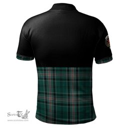 Scottish Kelly of Sleat Hunting Clan Half Of Tartan Crest Tartan Polo Shirt Scottish Plaid Tartan Plaid - ScotsTee - scotstee.com