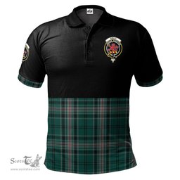 Scottish Kelly of Sleat Hunting Clan Half Of Tartan Crest Tartan Polo Shirt Scottish Plaid Tartan Plaid - ScotsTee - scotstee.com