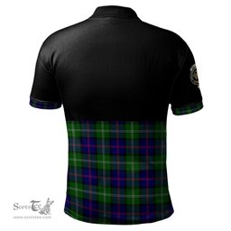 Scottish MacThomas Modern Clan Half Of Tartan Crest Tartan Polo Shirt Scottish Plaid Tartan Plaid - ScotsTee - scotstee.com
