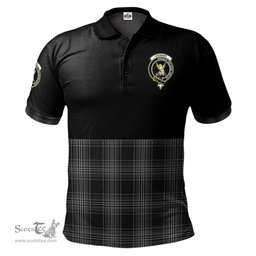Scottish Stewart Mourning Clan Half Of Tartan Crest Tartan Polo Shirt Scottish Plaid Tartan Plaid - ScotsTee - scotstee.com