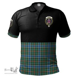 Scottish Ogilvie (Ogilvy) Hunting Ancient Clan Half Of Tartan Crest Tartan Polo Shirt Scottish Plaid Tartan Plaid - ScotsTee - scotstee.com