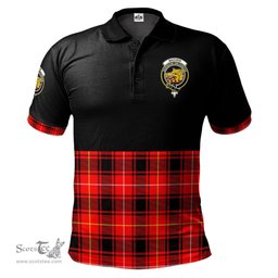 Scottish MacIver Modern Clan Half Of Tartan Crest Tartan Polo Shirt Scottish Plaid Tartan Plaid - ScotsTee - scotstee.com