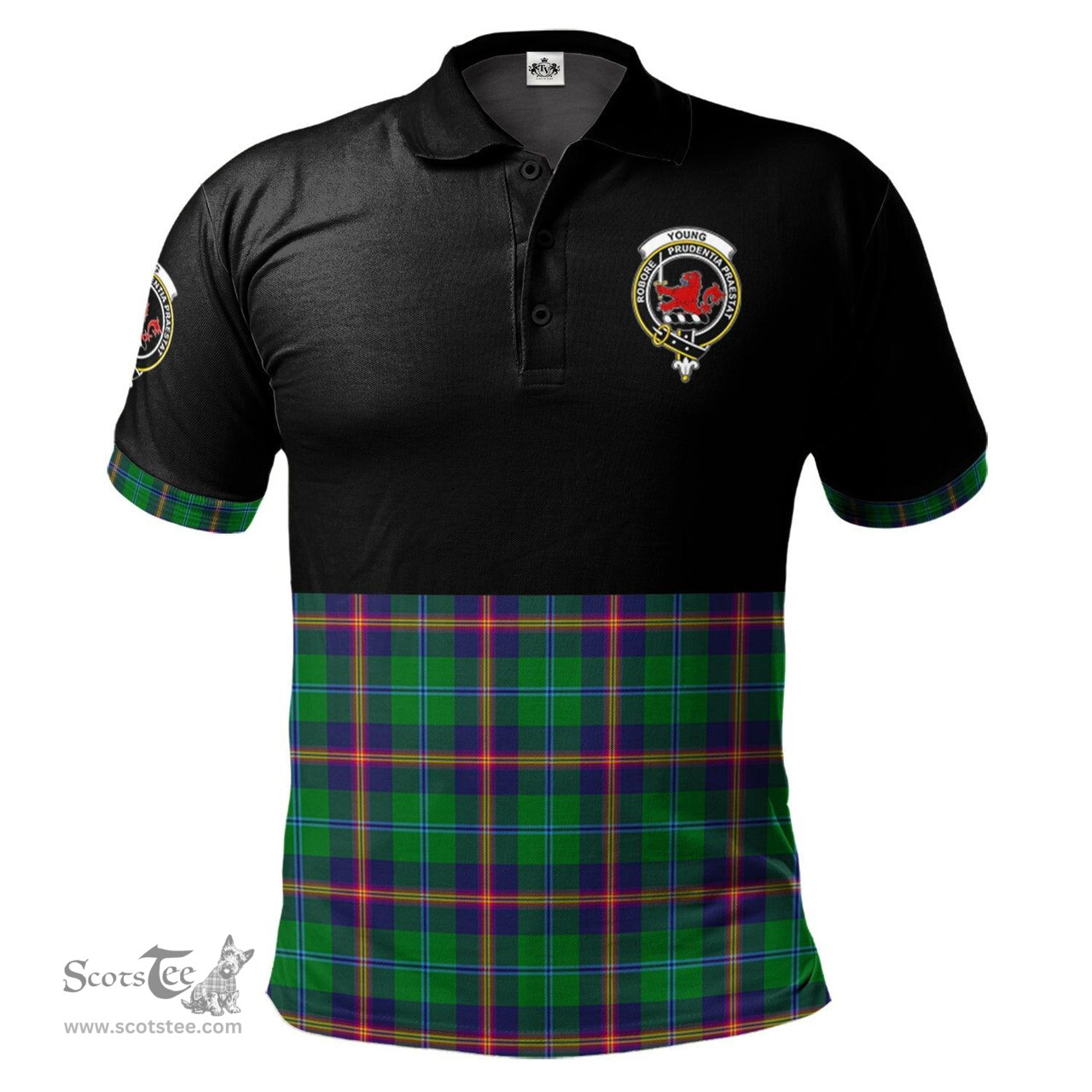 Scottish Young Modern Clan Half Of Tartan Crest Tartan Polo Shirt Scottish Plaid Tartan Plaid - ScotsTee - scotstee.com
