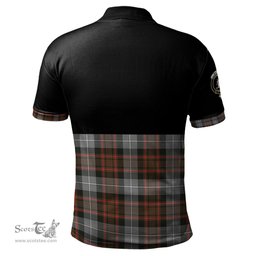 Scottish MacRae Hunting Weathered Clan Half Of Tartan Crest Tartan Polo Shirt Scottish Plaid Tartan Plaid - ScotsTee - scotstee.com