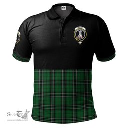 Scottish MacLean of Duart Hunting Clan Half Of Tartan Crest Tartan Polo Shirt Scottish Plaid Tartan Plaid - ScotsTee - scotstee.com