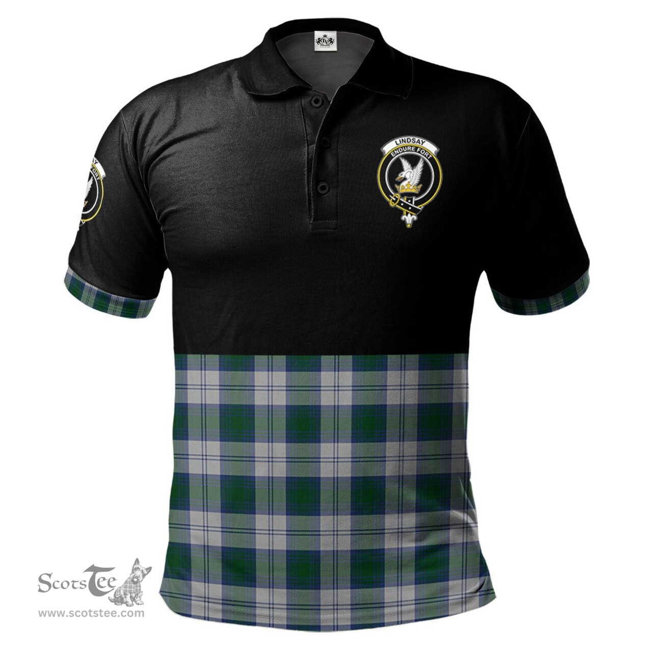 Scottish Lindsay Dress Clan Half Of Tartan Crest Tartan Polo Shirt Scottish Plaid Tartan Plaid - ScotsTee - scotstee.com