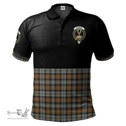 Scottish Gordon Weathered Clan Half Of Tartan Crest Tartan Polo Shirt Scottish Plaid Tartan Plaid - ScotsTee - scotstee.com