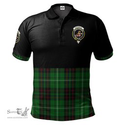 Scottish MacAulay of Lewis Clan Half Of Tartan Crest Tartan Polo Shirt Scottish Plaid Tartan Plaid - ScotsTee - scotstee.com