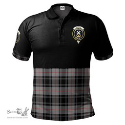 Scottish Moffat Modern Clan Half Of Tartan Crest Tartan Polo Shirt Scottish Plaid Tartan Plaid - ScotsTee - scotstee.com