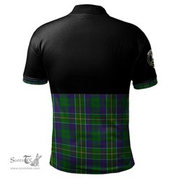 Scottish Hunter of Hunterston Clan Half Of Tartan Crest Tartan Polo Shirt Scottish Plaid Tartan Plaid - ScotsTee - scotstee.com