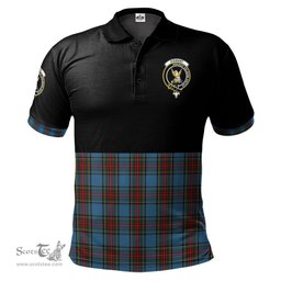Scottish Stewart Royal Blue Clan Half Of Tartan Crest Tartan Polo Shirt Scottish Plaid Tartan Plaid - ScotsTee - scotstee.com