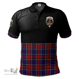 Scottish Clark Red Clan Half Of Tartan Crest Tartan Polo Shirt Scottish Plaid Tartan Plaid - ScotsTee - scotstee.com