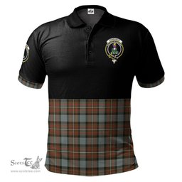Scottish Ferguson Weathered Clan Half Of Tartan Crest Tartan Polo Shirt Scottish Plaid Tartan Plaid - ScotsTee - scotstee.com