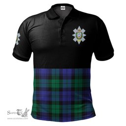 Scottish Black Watch Modern Clan Half Of Tartan Crest Tartan Polo Shirt Scottish Plaid Tartan Plaid - ScotsTee - scotstee.com