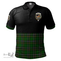 Scottish MacAlpin Modern Clan Half Of Tartan Crest Tartan Polo Shirt Scottish Plaid Tartan Plaid - ScotsTee - scotstee.com