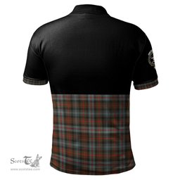 Scottish Murray of Atholl Weathered Clan Half Of Tartan Crest Tartan Polo Shirt Scottish Plaid Tartan Plaid - ScotsTee - scotstee.com